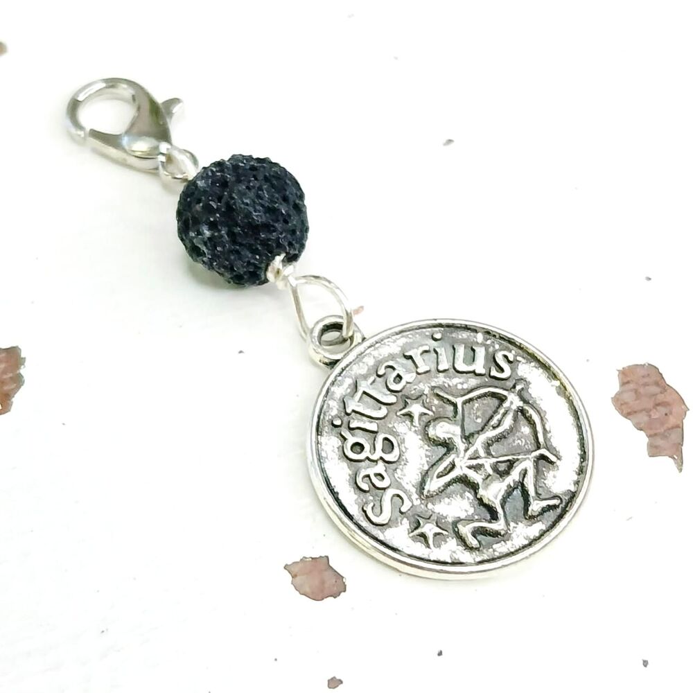 2/$10 Sagittarius Beaded Charm Zipper Pull